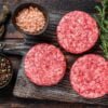 Raw steak burgers patties