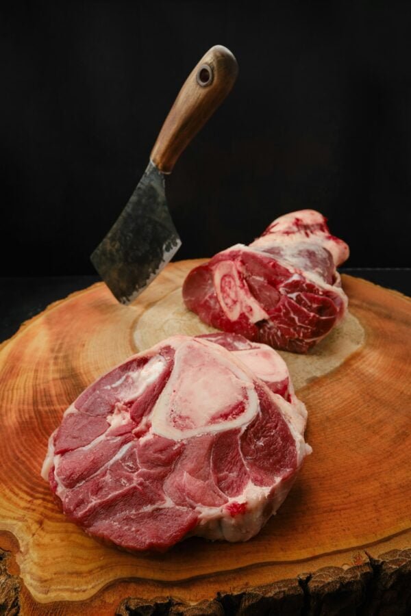 Raw beef shin cut from beef shank