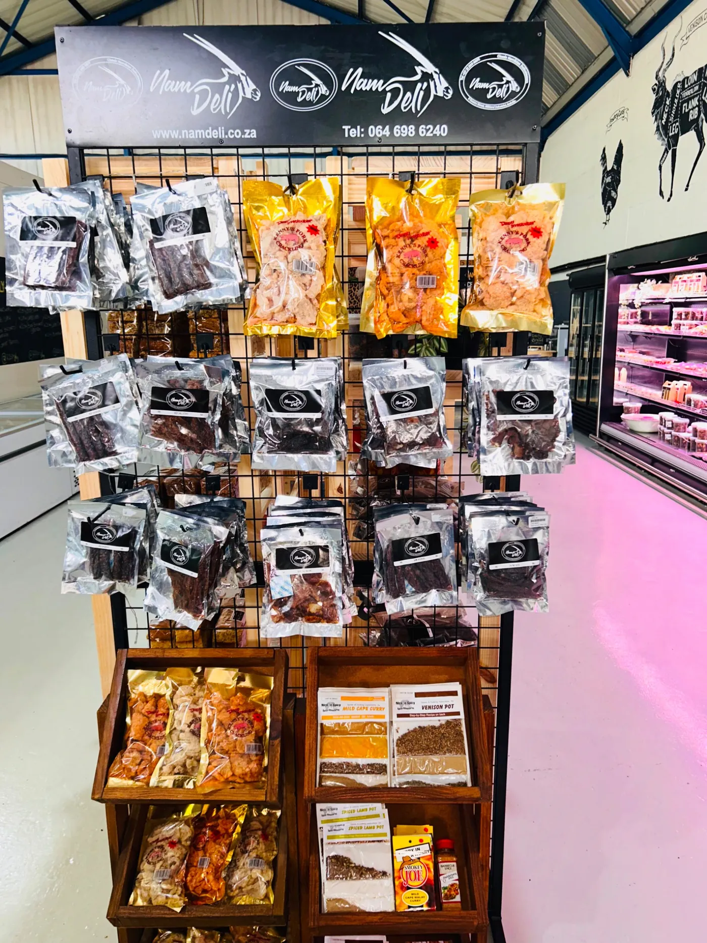 A Fresh Look at NamDeli – Same Favourites, More to Discover 7 NamDeli biltong, meat snacks and spice products in the Stikland deli