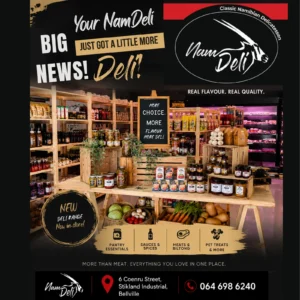 NamDeli expanded deli range with pantry essentials, sauces, spices, preserves, meat, biltong and pet treats