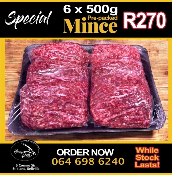 🌟🍲 Make every meal a masterpiece with Namdeli's 3kg Steak Mince special! Versatile, flavourful, and oh-so-convenient, this deal is a kitchen essential for every cooking enthusiast.📦 We deliver in Cape Town! Place your order today and enjoy the finest quality meats from Namdeli. We also supply restaurants in bulk!

📍 Order online: https://namdeli.co.za/3kg-steak-mince/
📲 WhatsApp us to order: 064 698 6240

ClassicNamdeli CookLikeAPro  BulkMeat mincemeat beefmince brackenfelmoms whatsfordinnertonight